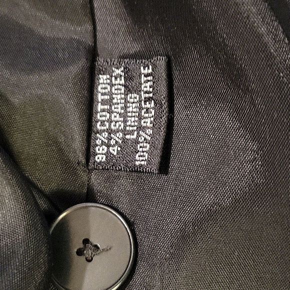 Ellen Tracy Linda Allard 12 petite brown and black squiggly line blazer - Picture 4 of 5